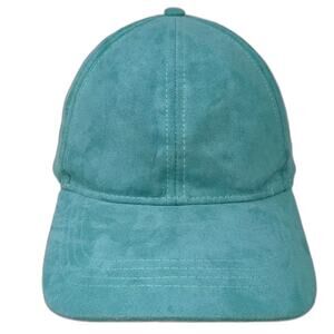 The Hatter Company Baseball Cap Blue Strapback OS Faux Suede Adjustable Hat